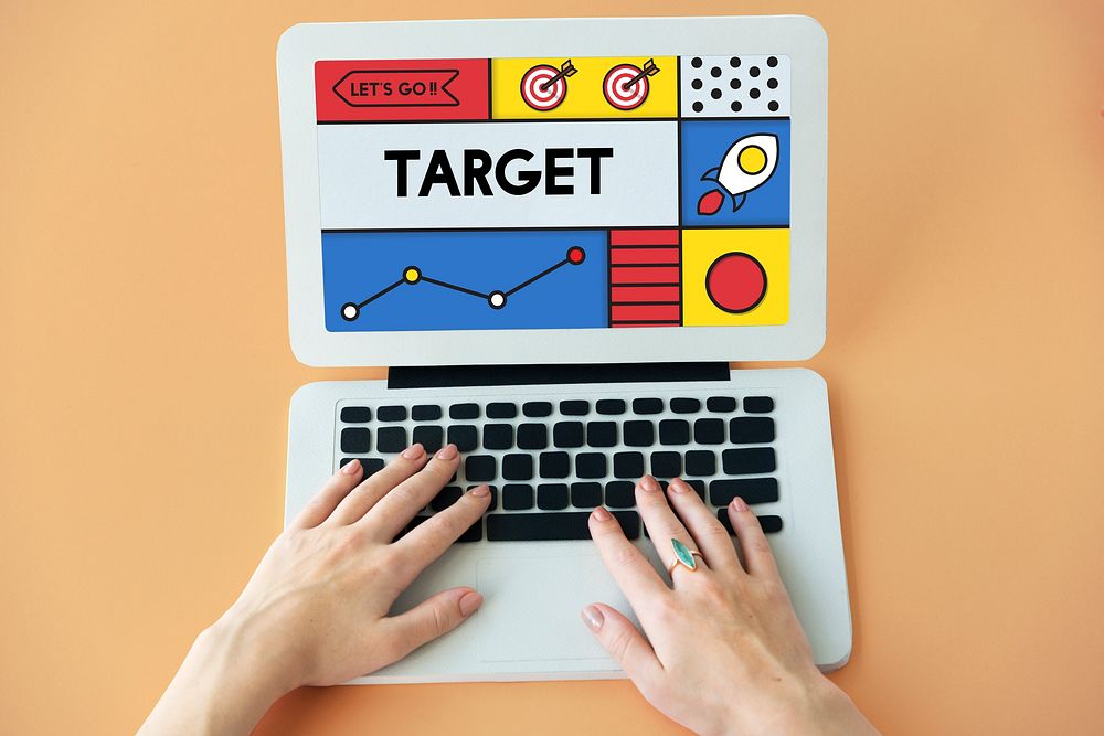 Target Strategy Marketing Vision Word Icon
