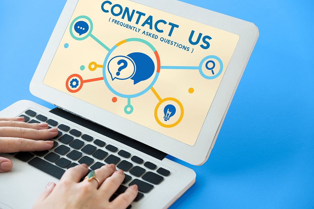 Help Question Contact us Information Concept