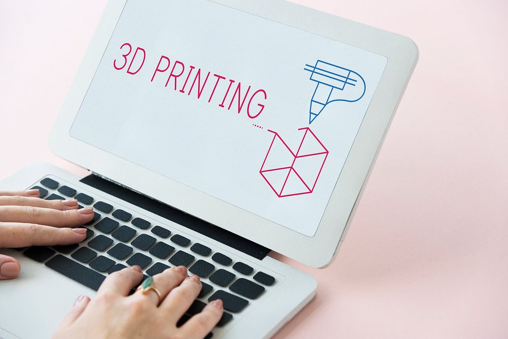 Illustration of 3D printing craft innovation technology