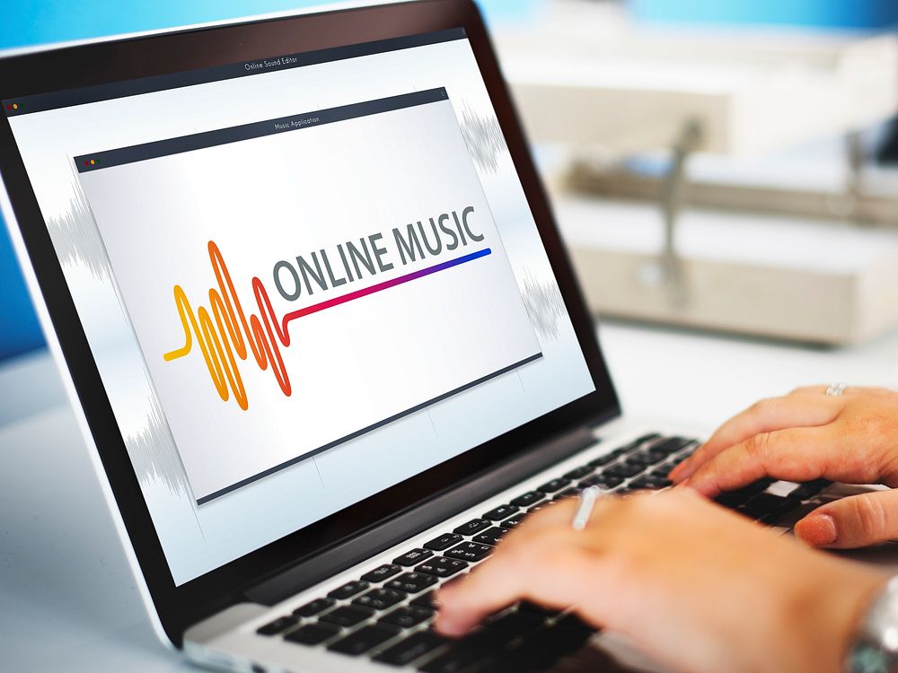 Online Music Audio Music Streaming Wave Graphic Concept