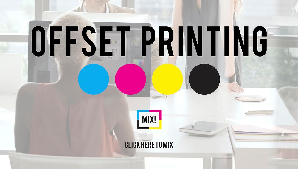 Offset Printing Process CMYK Cyan Magenta Yellow Key Concept