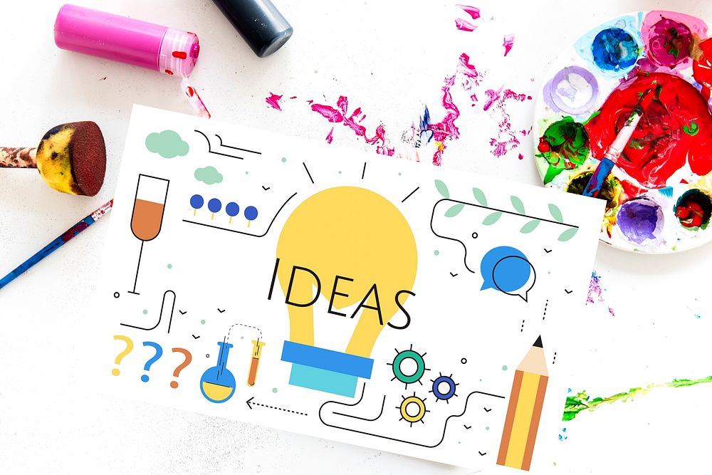Illustration of creativity ideas light bulb