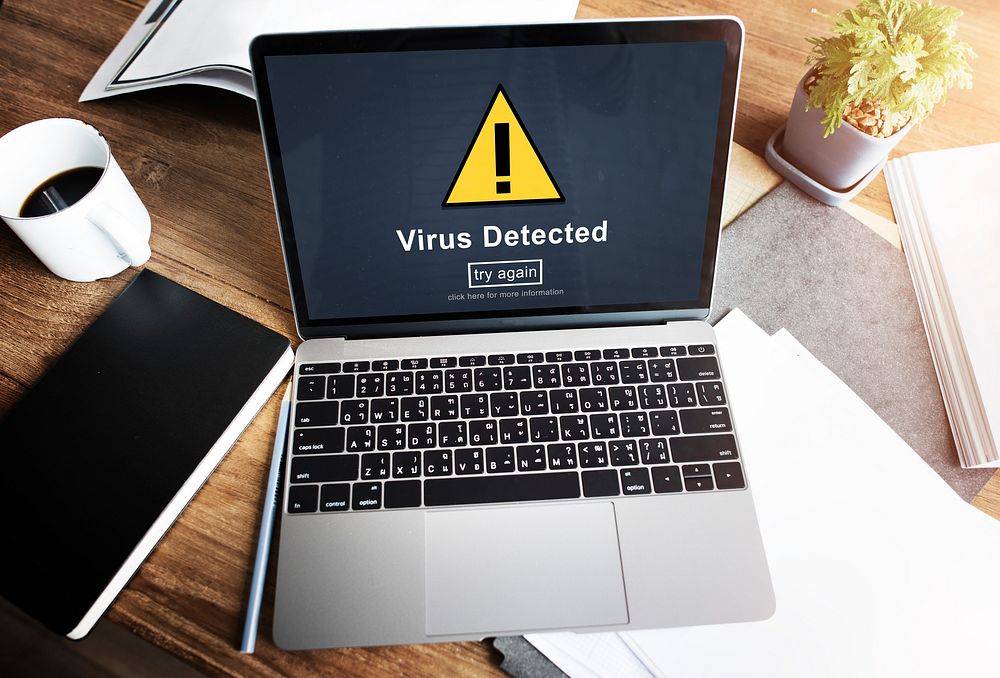 Virus Detected Alert Hacking Piracy Risk Shield Concept