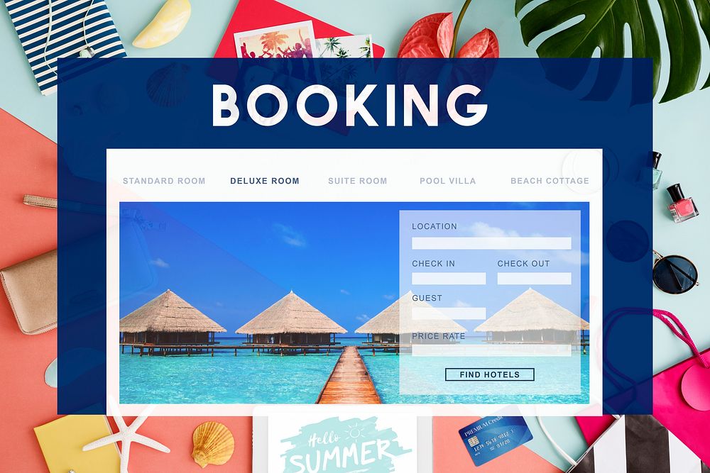 Booking Hotel Reservation Travel Destination Concept