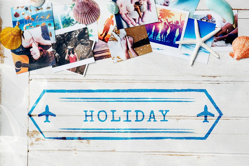 Travel Adventure Holiday Stamp Concept