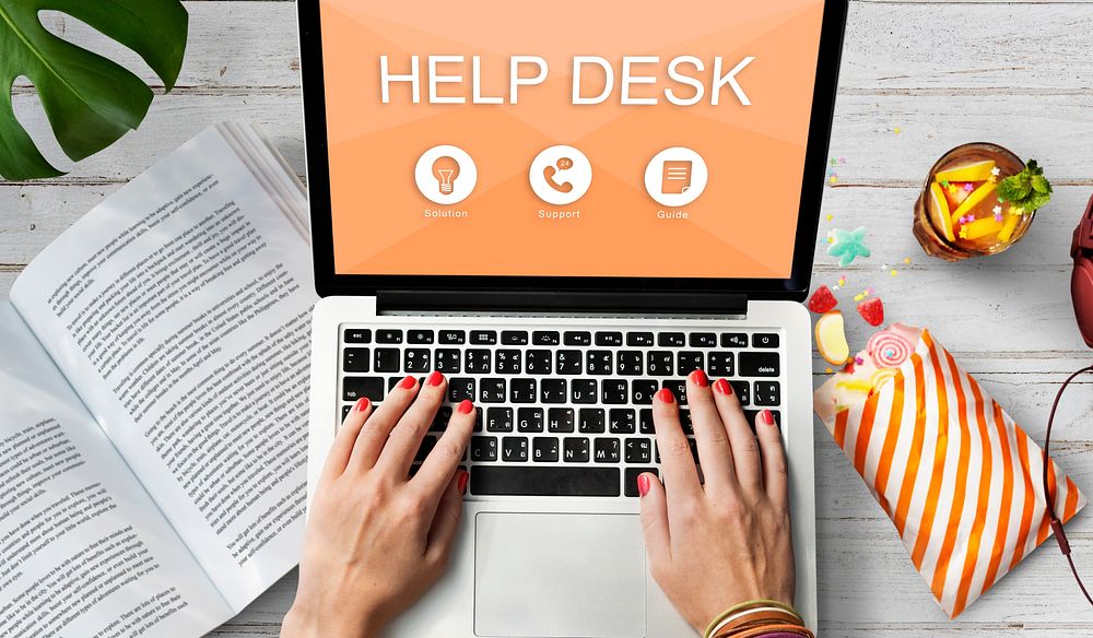 Help Desk Contact Us Information Concept