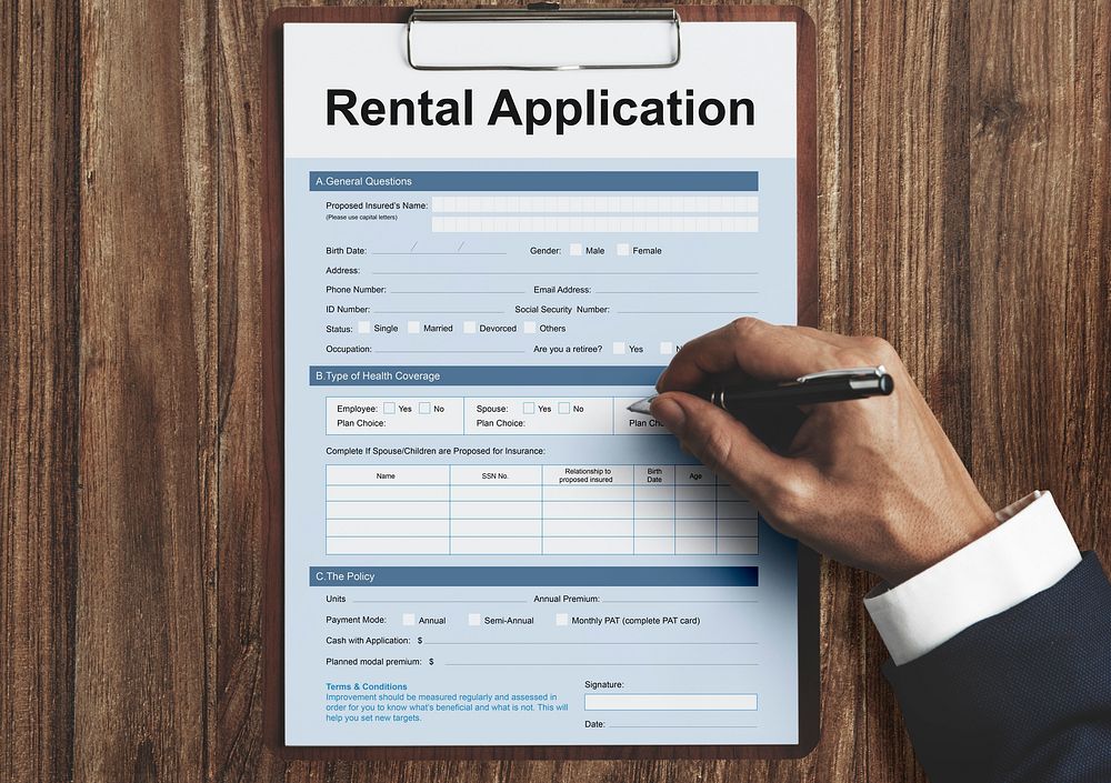 Rental Application Leasable Borrow Apply Rent Concept