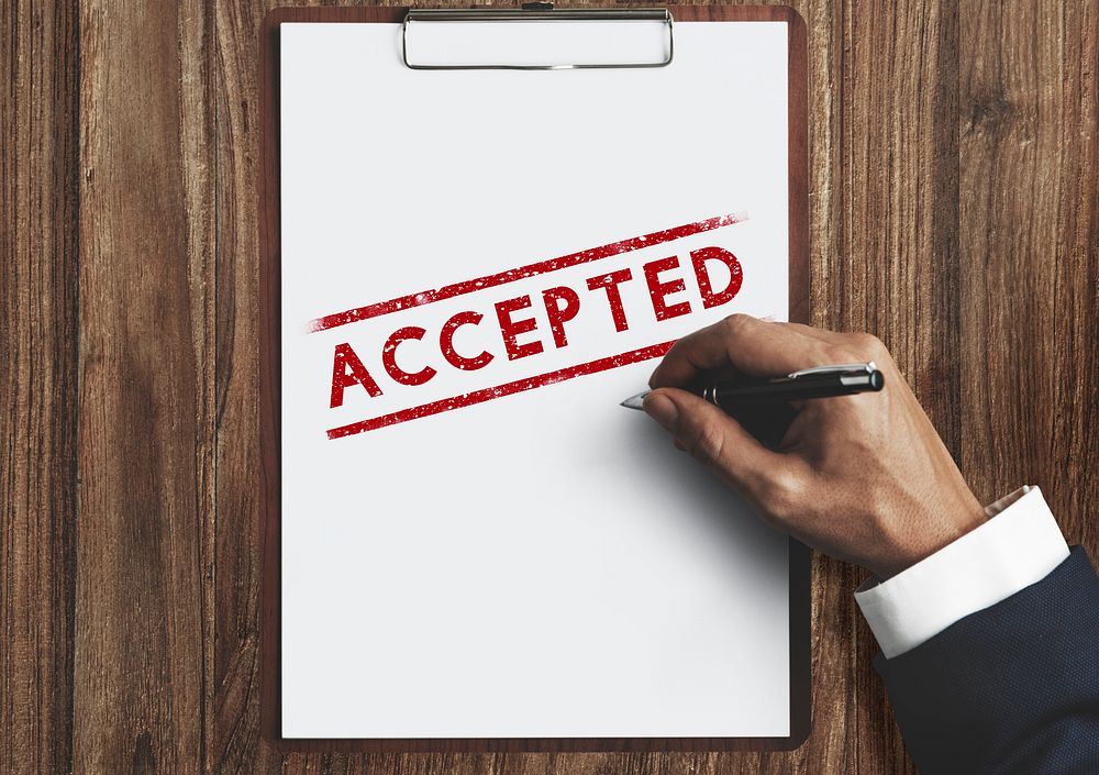 Accepted Approve Authorised Certified Decision Concept