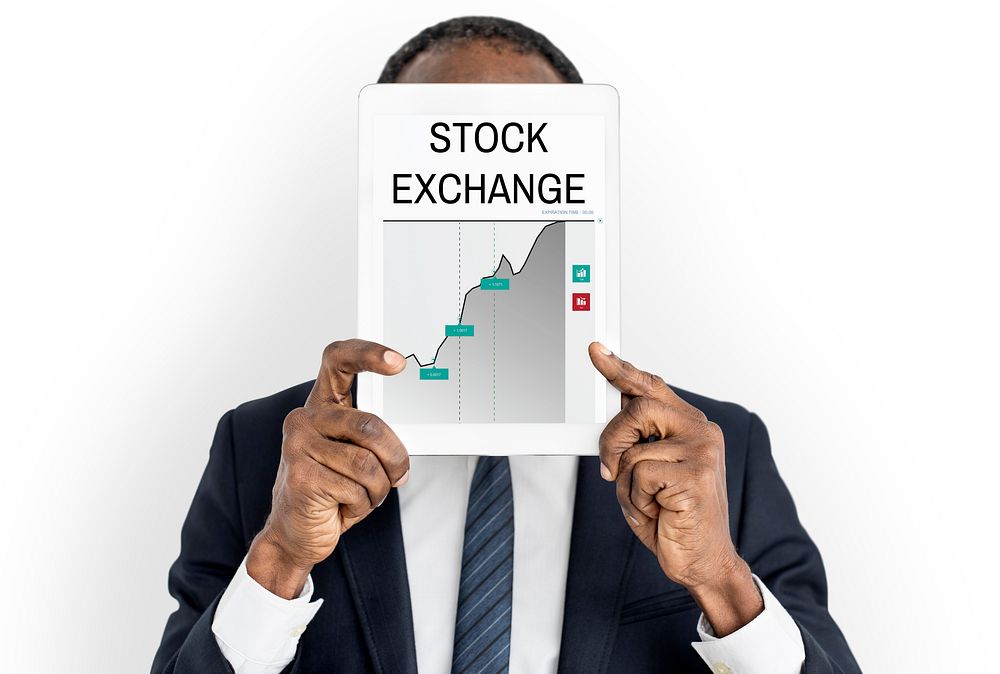 Stock exchange information board graphic