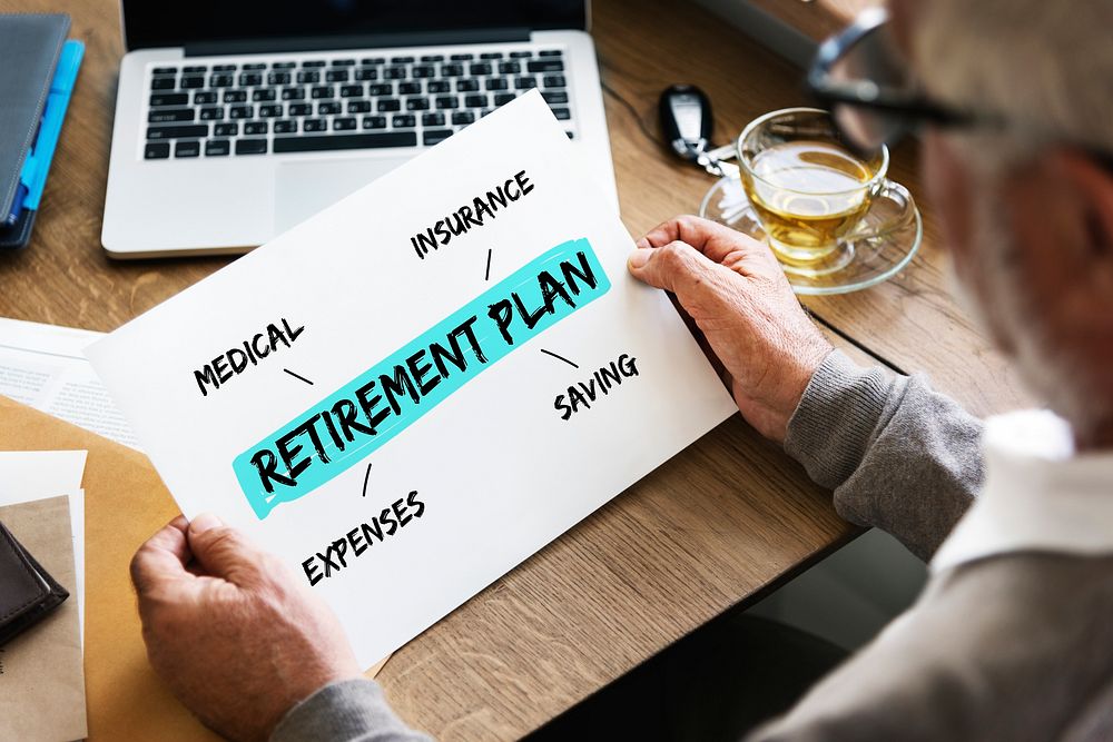 Retirement Plan Diagram Graphic Concept
