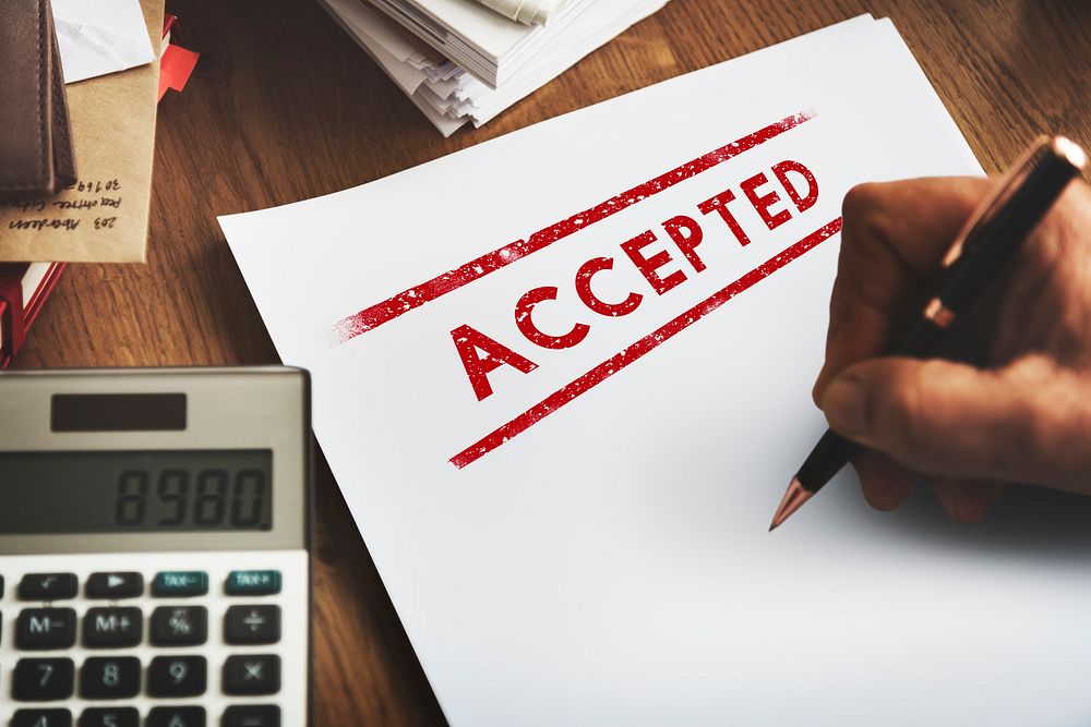 Accepted Approve Authorised Certified Decision Concept