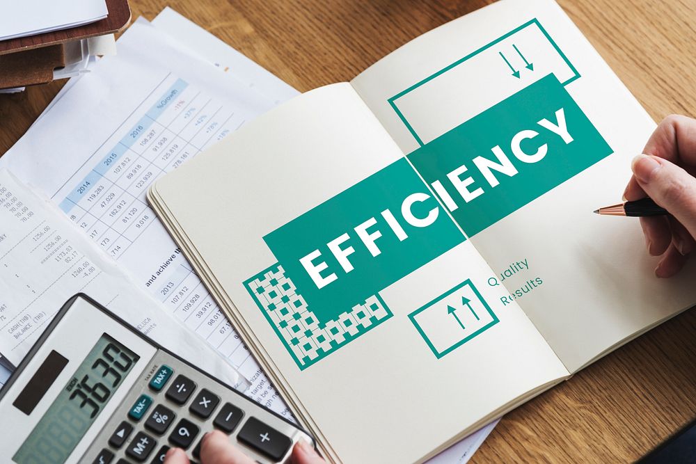 Business efficiency performance on notebook