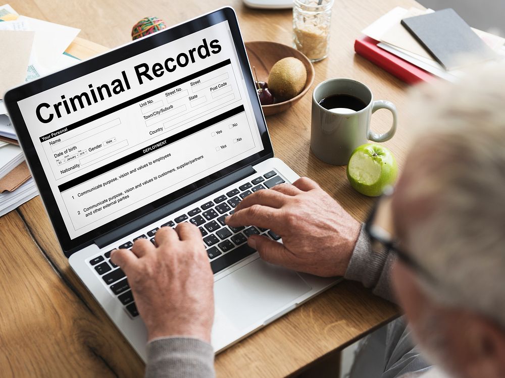 Criminal Records Insurance Form Graphic Concept