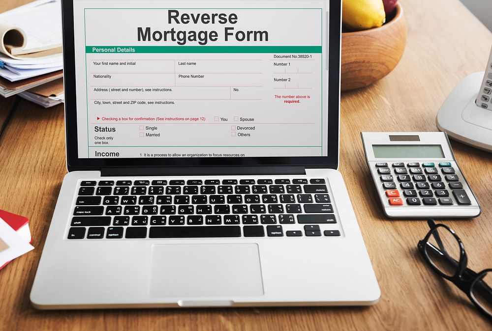 Reverse Mortgage Form Payslip Purchase Order Concept