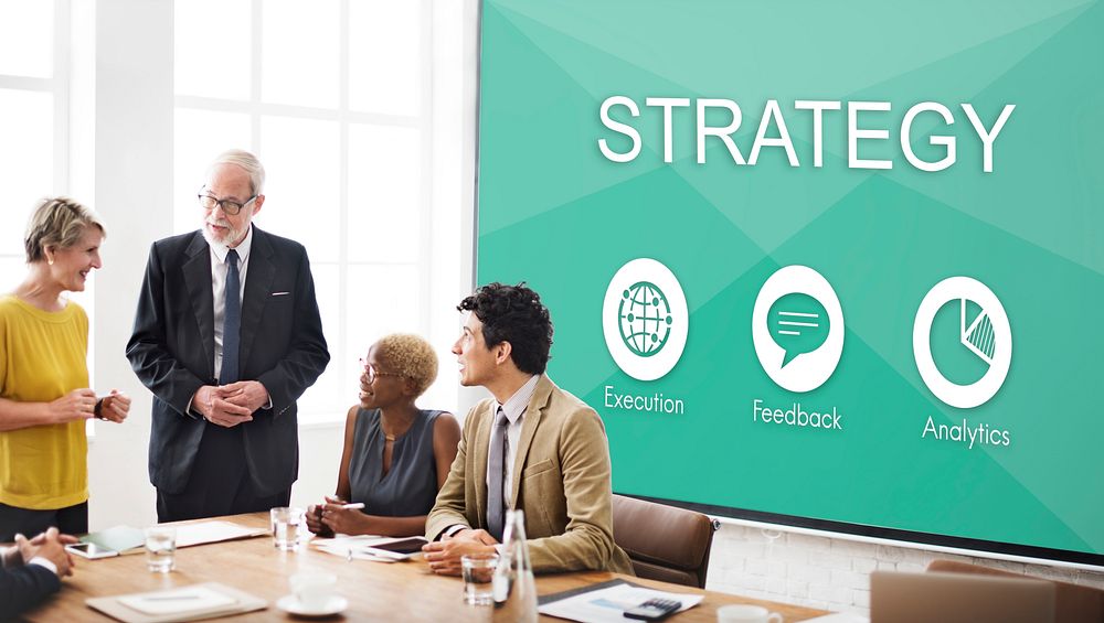 Business Management Plan Distribution Strategy Graphic Concept
