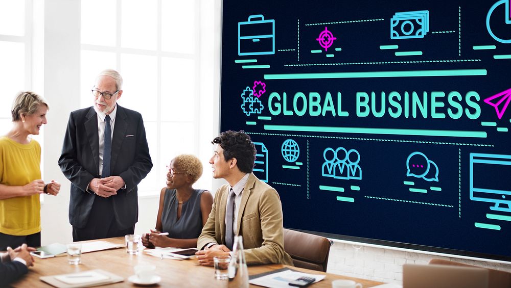 Global Business International Networking Trading Concept