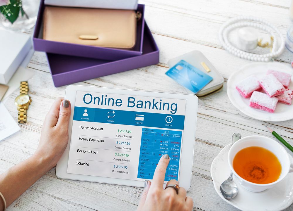 Online Banking Account Transaction Concept
