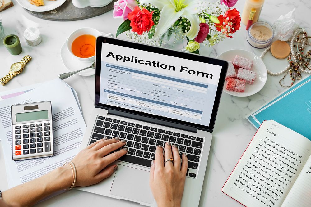 Application Form Document Filling Concept