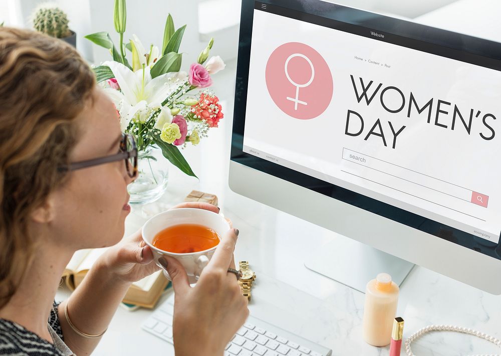 Women's Day Symbol Webpage Concept