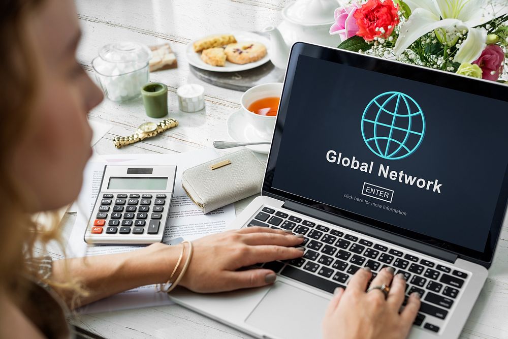 Global Network Communication Connection Concept