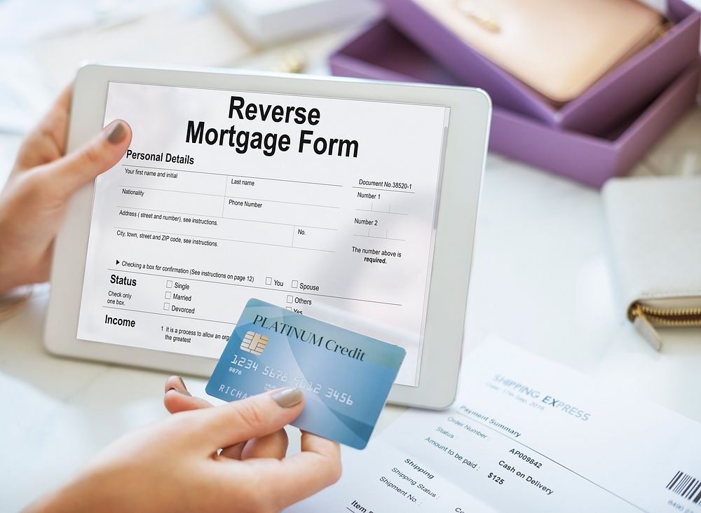 Reverse Mortgage Form Payslip Purchase Order Concept