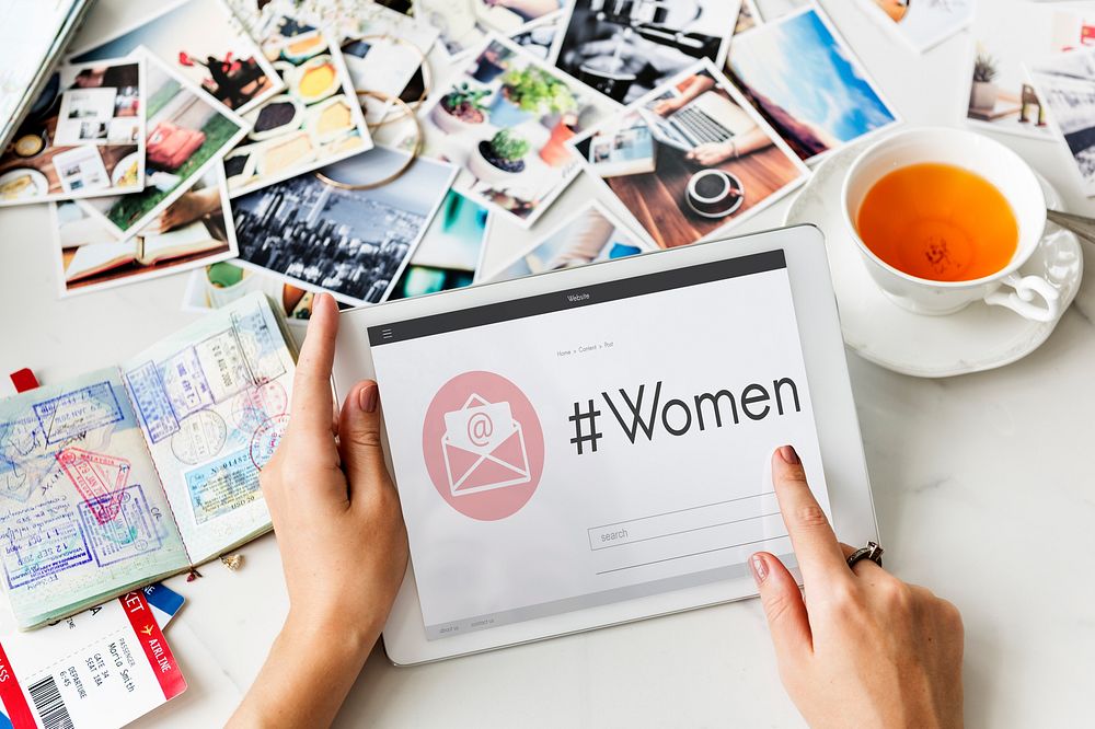 Women Female E-mail Letter Graphic Concept