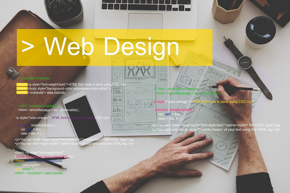 Web design is about layout of the interface.