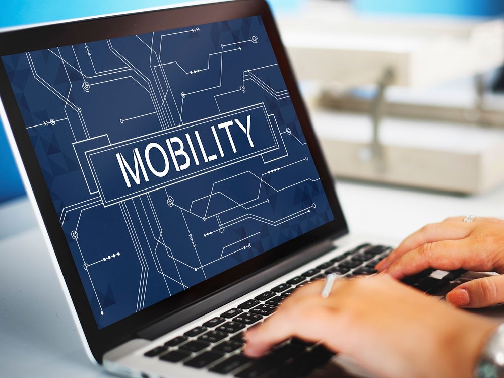 Mobility Technology Online Communication Concept