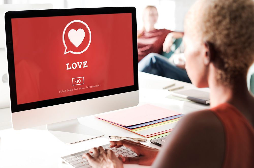 Love Heart Website Connection Homepage Concept