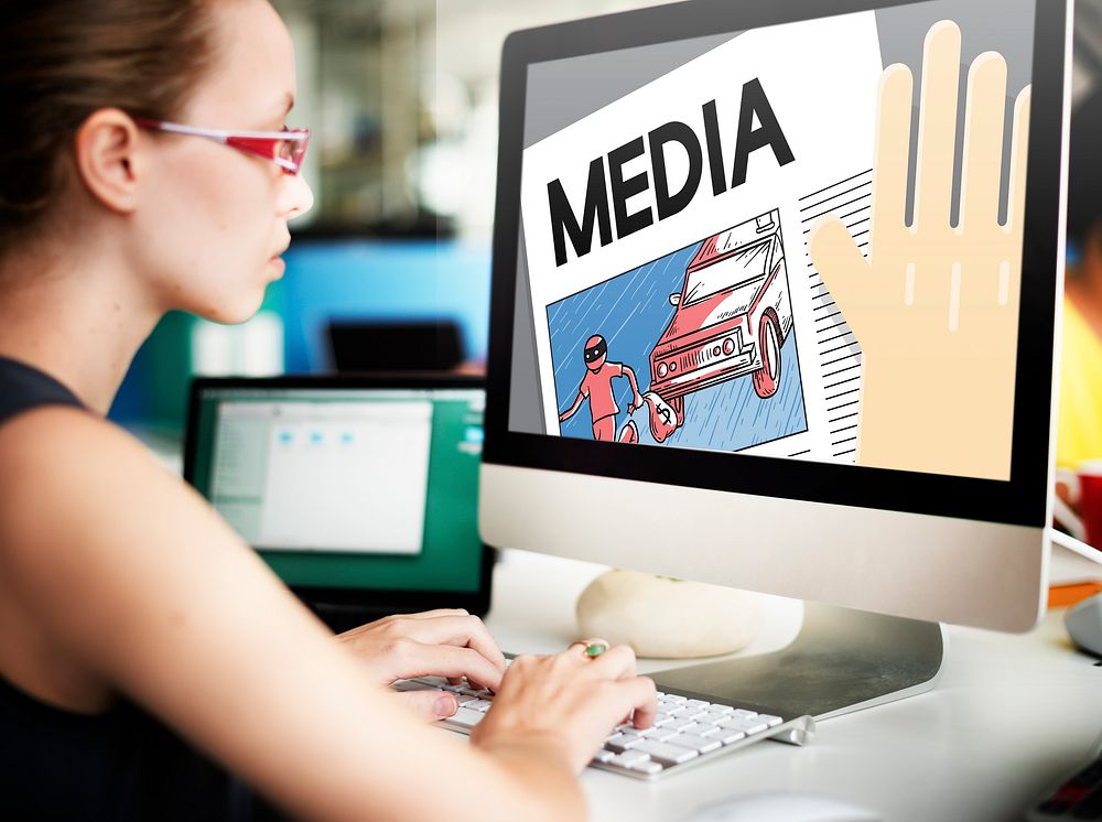 Media Digital Internet Communication Information Concept