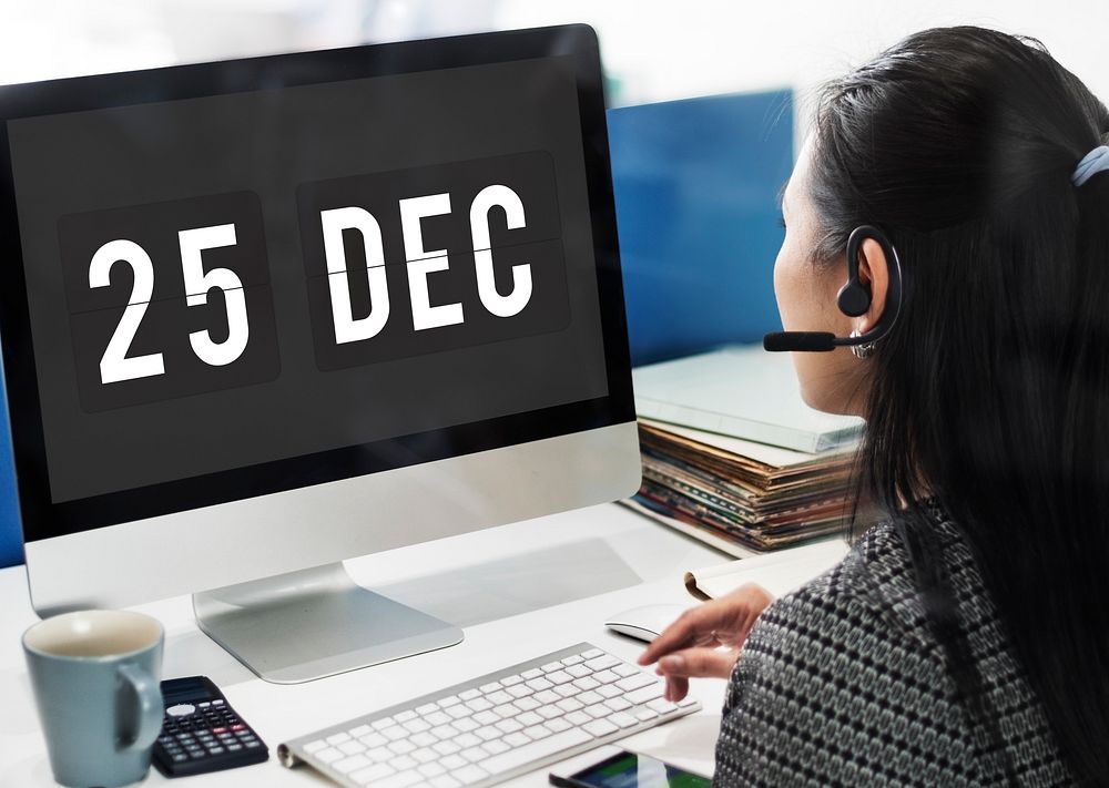 Christmas Holiday Date Technology Graphic Concept