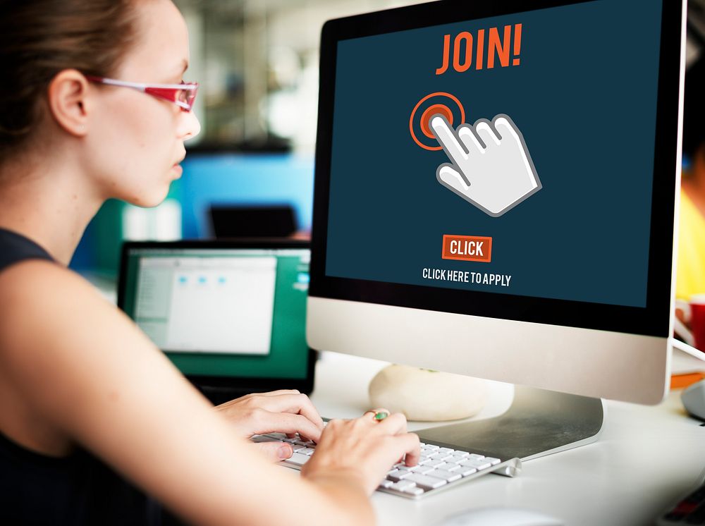 Join Recruitment Application Follow Website Online Concept