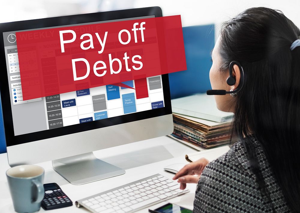 Pay Off Debts Loan Money Bankruptcy Bill Credit Concept