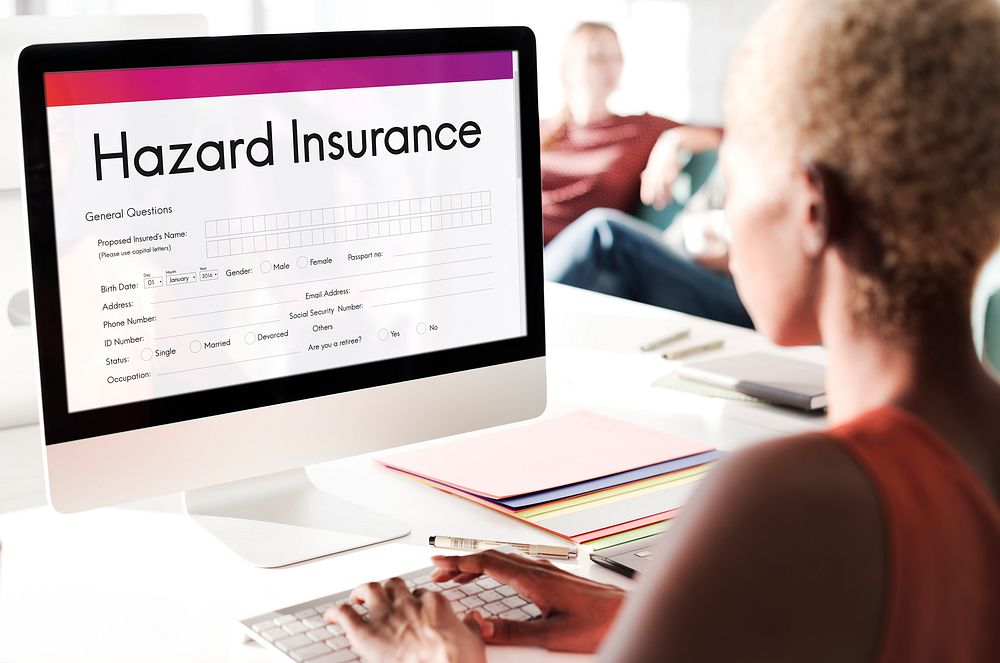 Hazard Insurance Form Compensation Claim Concept