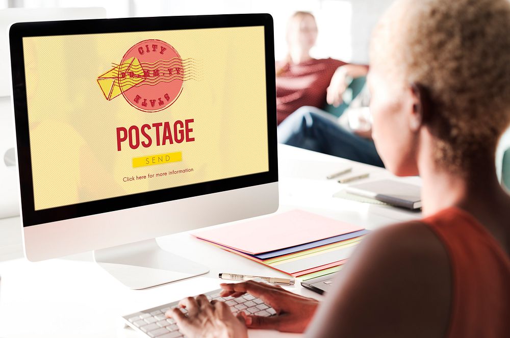 Postage Postal Stamp Delivery Postmark Concept