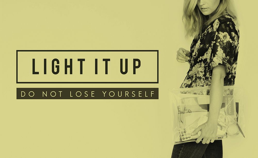 Light It Up Yourself Icon Word Motivation