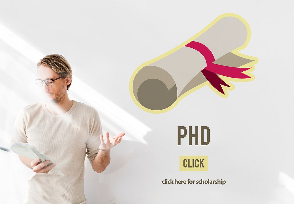 PhD Doctor of Philosophy Degree Education Graduation Concept
