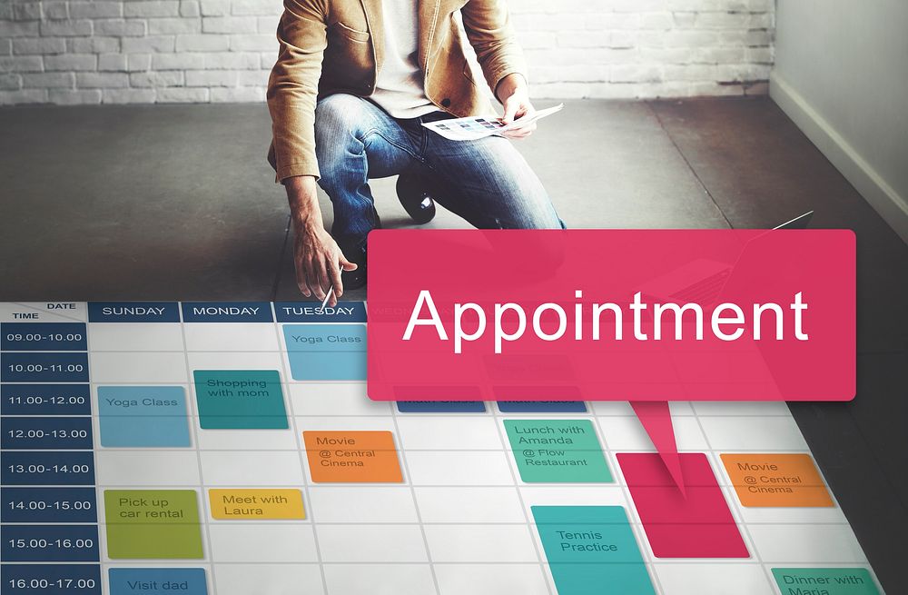 Appointment Schedule Meeting Plan Arrangement Concept