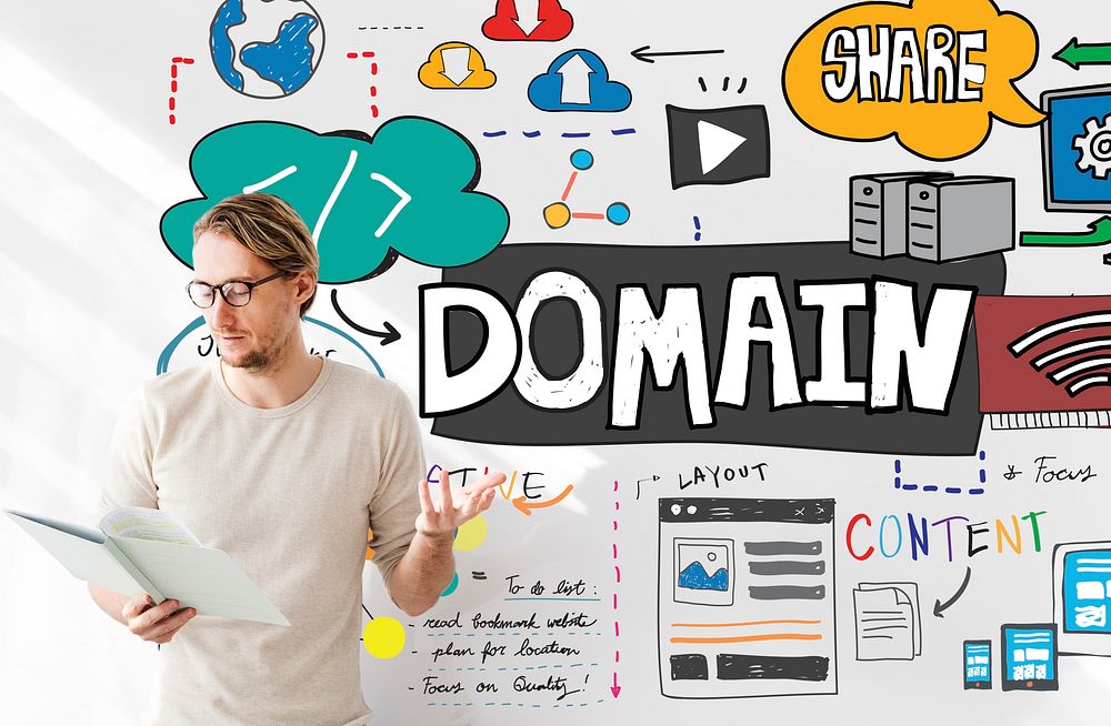 Domain Layout Address Share Content Concept