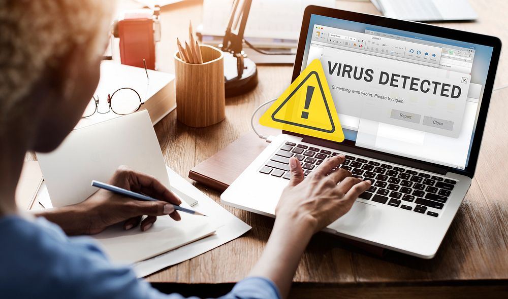 Unsecured Virus Detected Hack Unsafe Concept