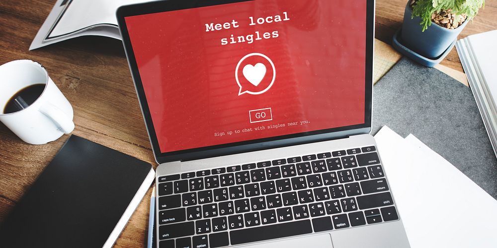 Meet Local Singles Dating Online Concept