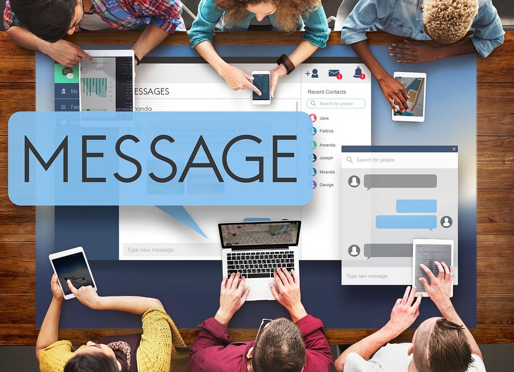 Online Message Email Digital Chatting Concept