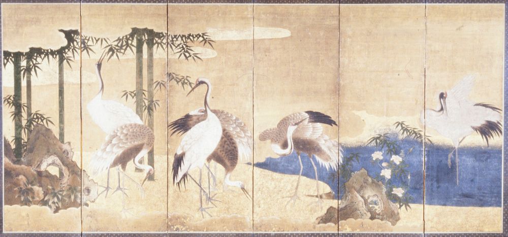 A Gathering of Cranes. Original from the Minneapolis Institute of Art.
