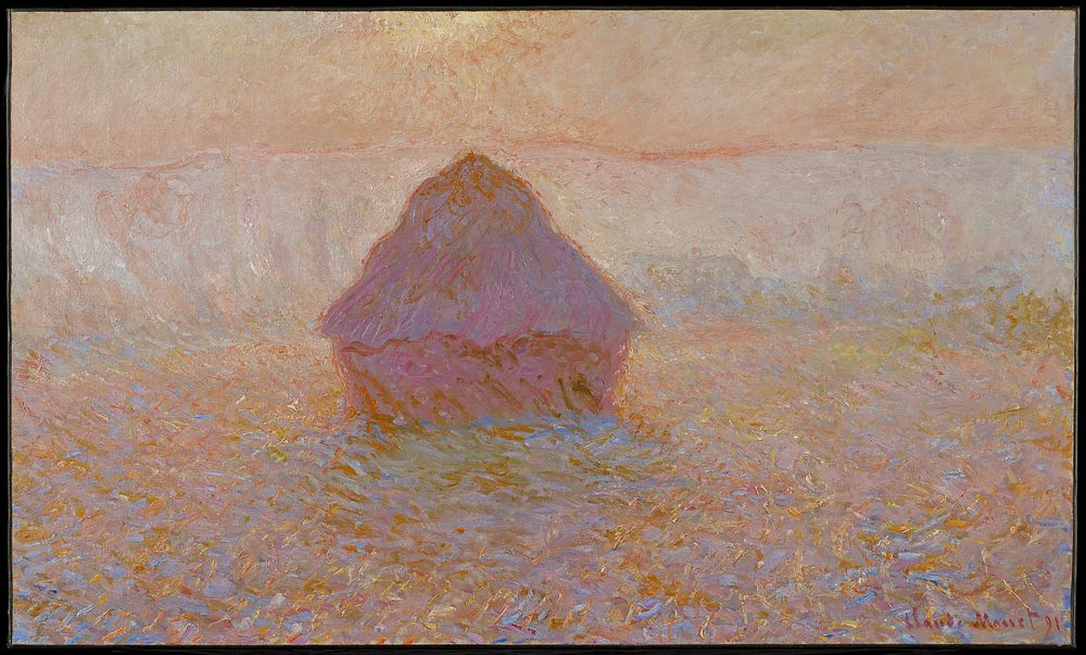 Grainstack, Sun in the Mist (1891) by Claude Monet. Original from the Minneapolis Institute of Art.