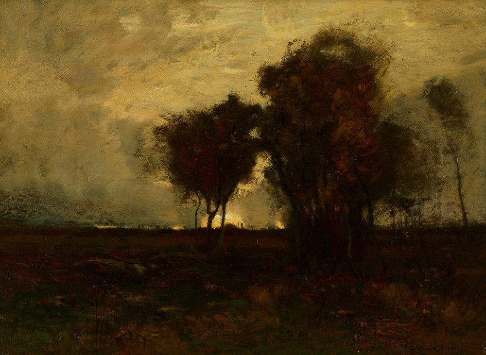 Landscape. Grove of trees.. Original from the Minneapolis Institute of Art.