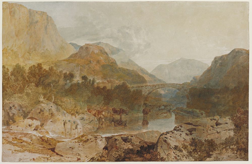 Borrowdale, with Longthwaite Bridge and Castle Crag. Original from the Minneapolis Institute of Art.