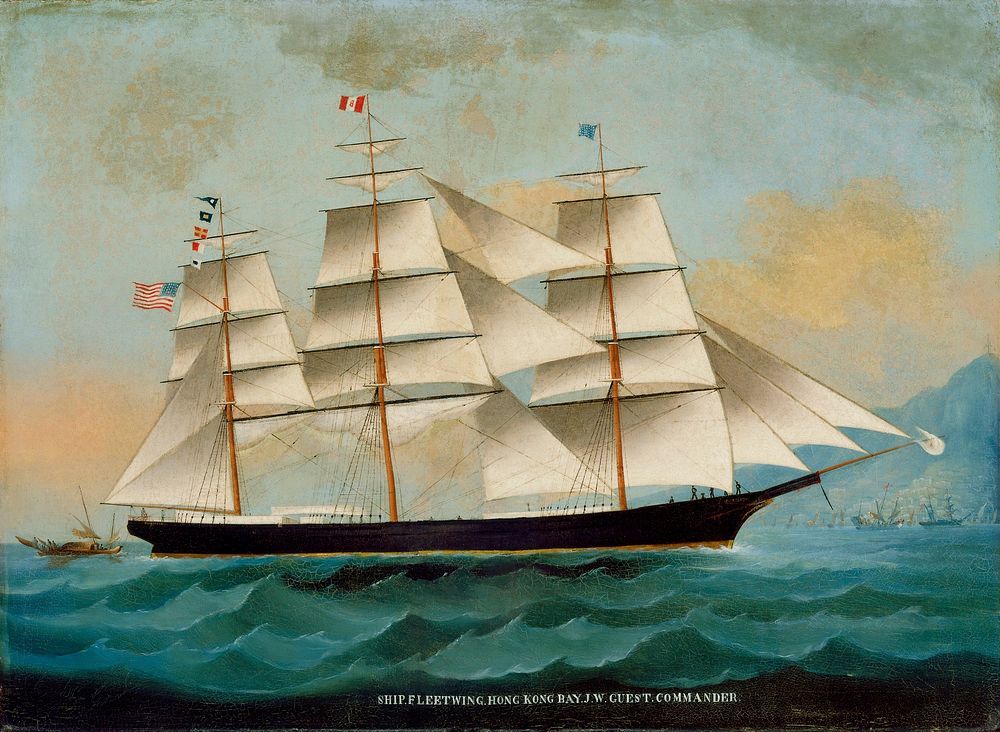 The Ship Fleetwing, Hong Kong Bay, J. W. Guest, Commander. Original from the Minneapolis Institute of Art.