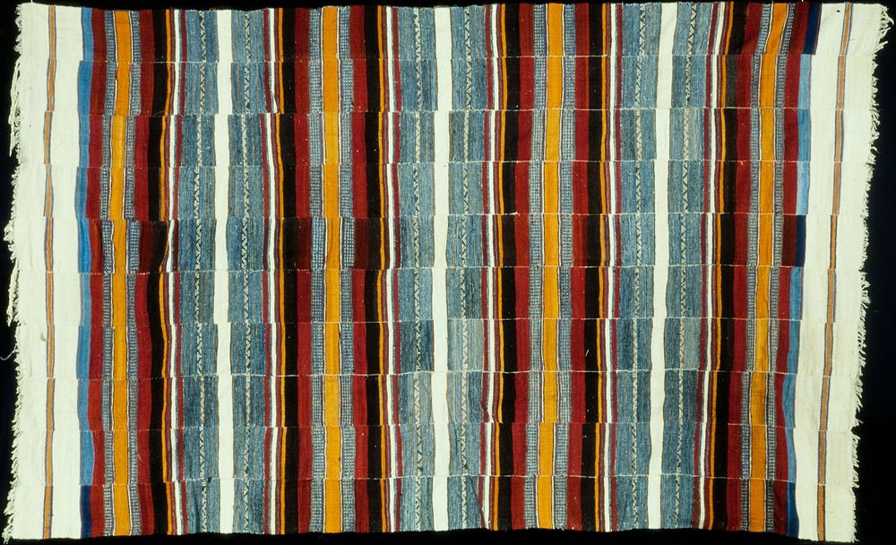 blanket, Kereka, wool strip weave. Original from the Minneapolis Institute of Art.
