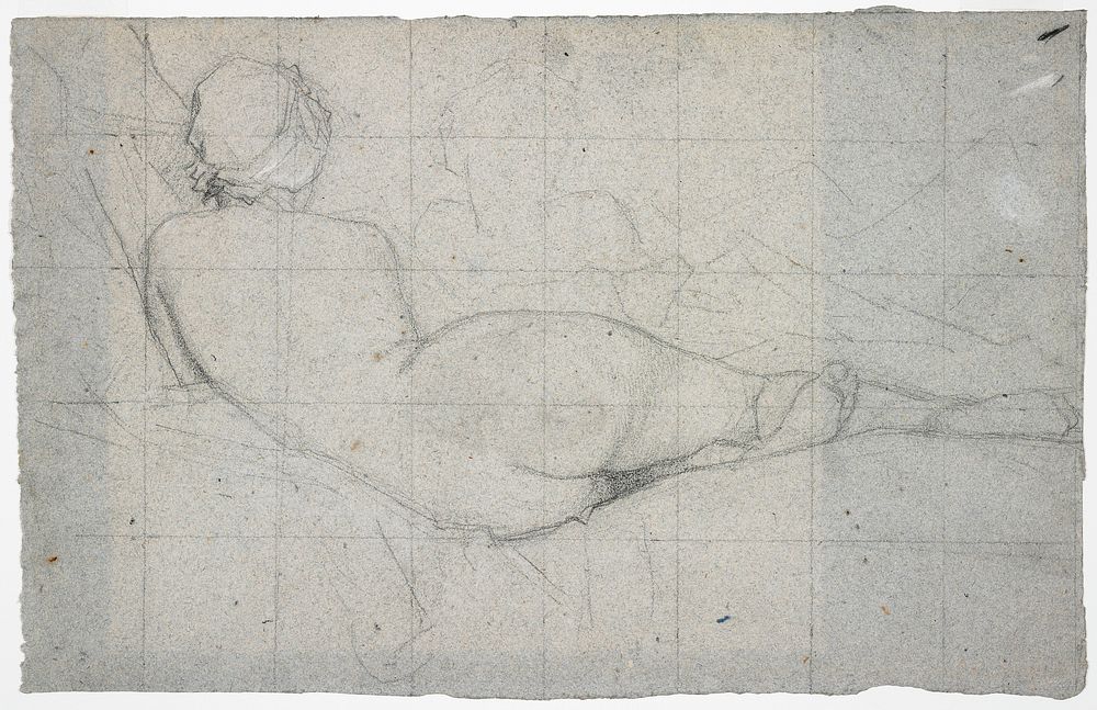 Recumbent Female Nude and Partial Study of a Second Female Figure. Original from the Minneapolis Institute of Art.
