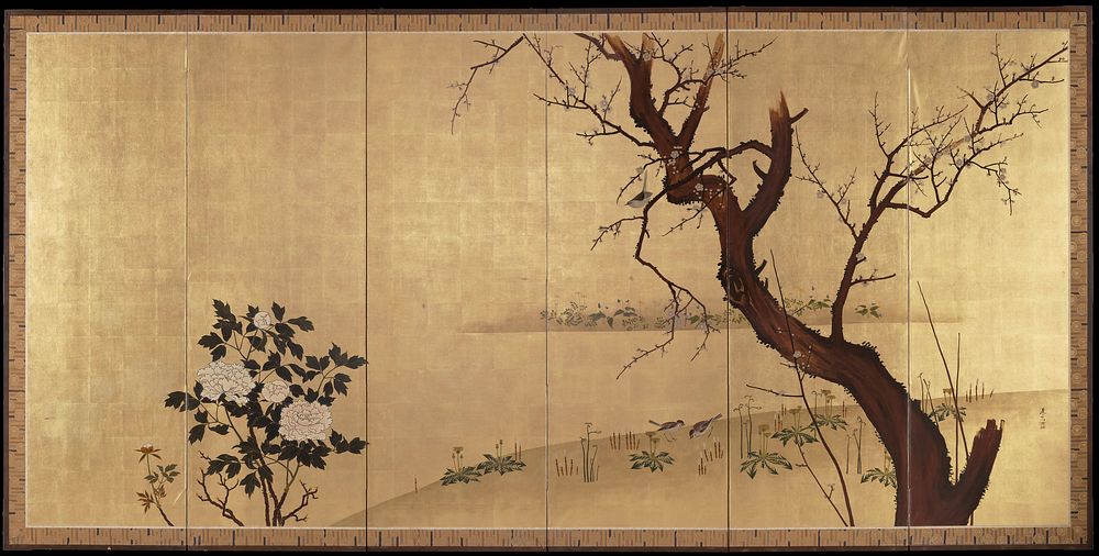 Spring [right of a pair of Birds and Flowers in Spring and Autumn]. Original from the Minneapolis Institute of Art.
